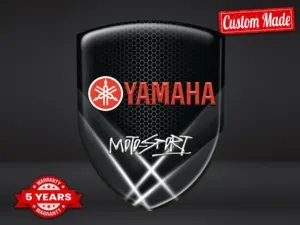 Yamaha Emblema Silicona Lujo Etiquetas Pegatina Gama Alta